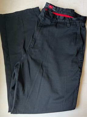 Rusty Black Men's Dress Pants with Red Waist Trim